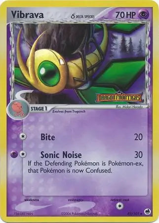 EX Dragon Frontiers Vibrava (Alternate Art) #42/101 reverse holo